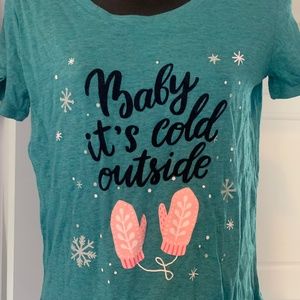 NEW Sleep Tee "Baby it's cold outside"